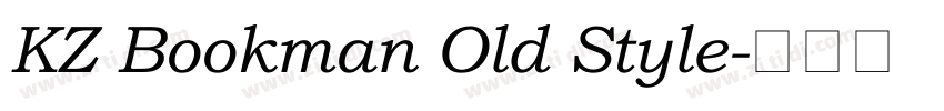 KZ Bookman Old Style字体转换